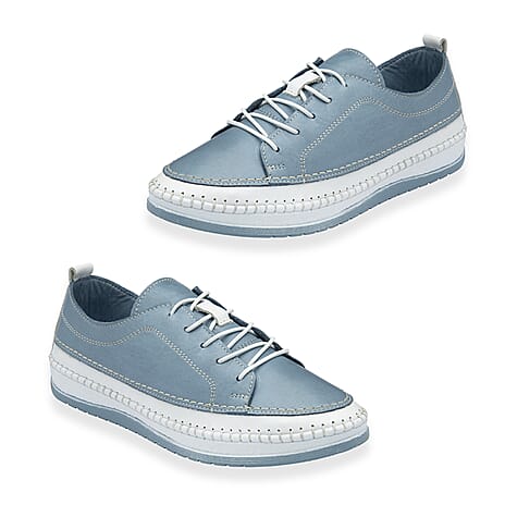 Lotus Womens Rimini Lace Up Casual Sneaker (Size 5) - Blue