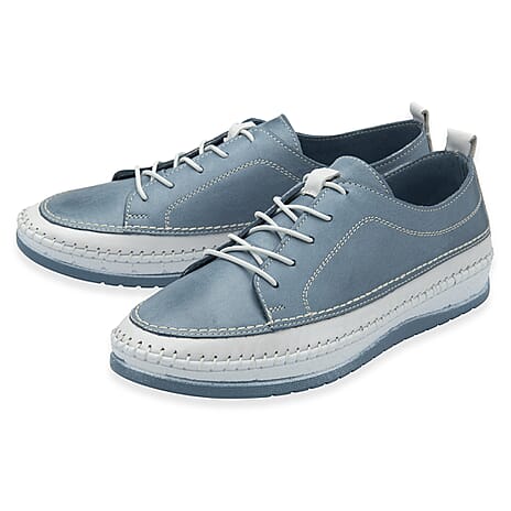 Lotus Womens Rimini Lace Up Casual Sneaker (Size 5) - Blue