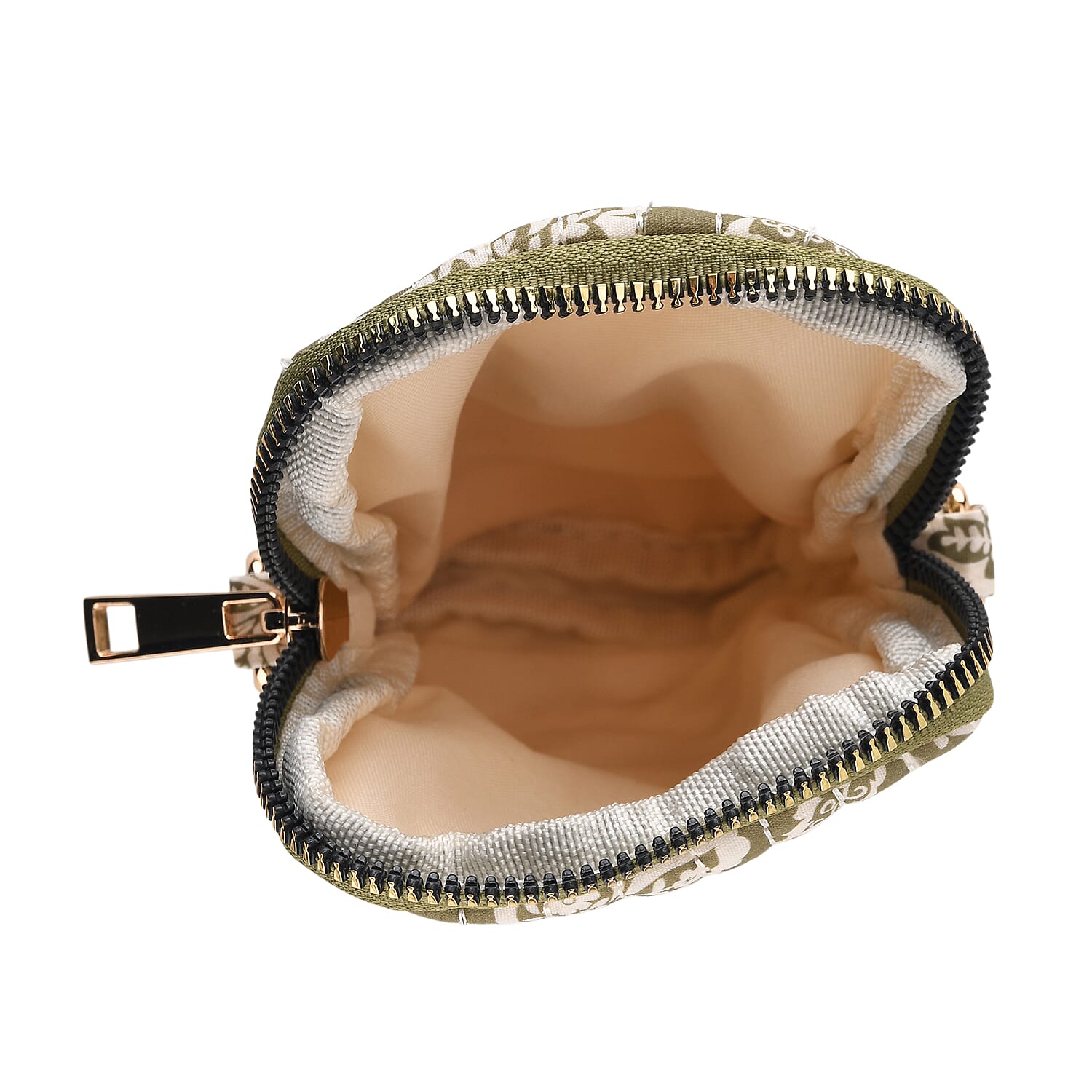 Flower Print Crossbody Phone Bag - Olive