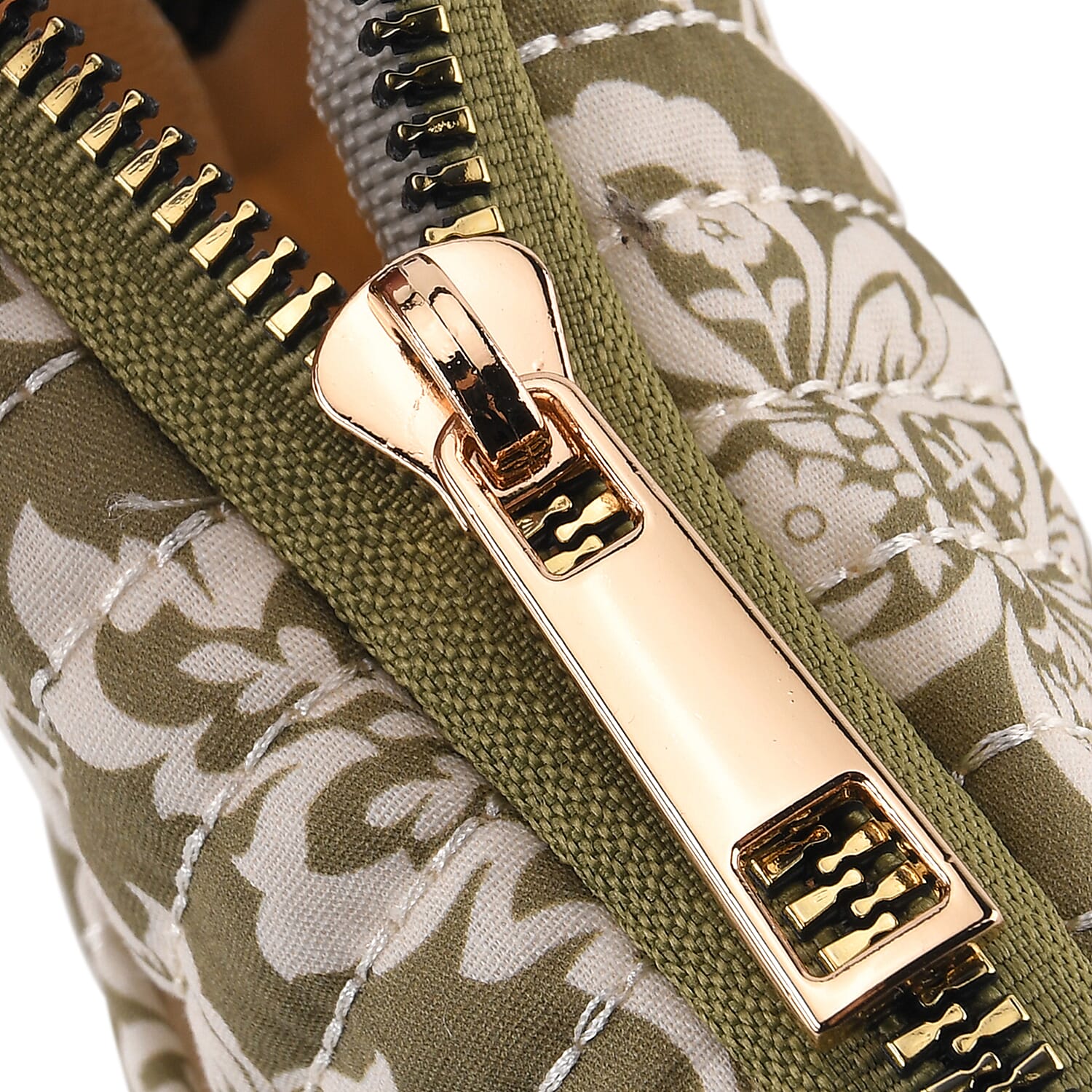 Flower Print Crossbody Phone Bag - Olive