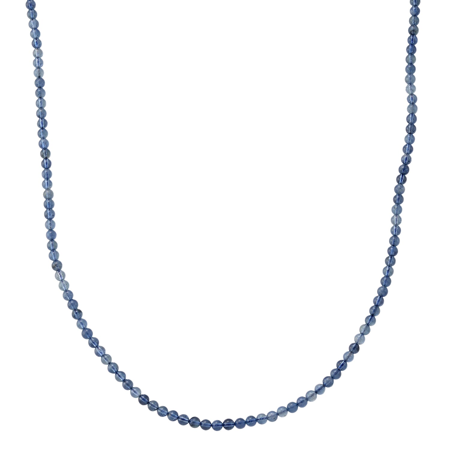 -One Time Deal- Santamaria Aquamarine Necklace (Size - 20-2 Ext)  in Rhodium Overlay Sterling Silver 60.00 Ct.