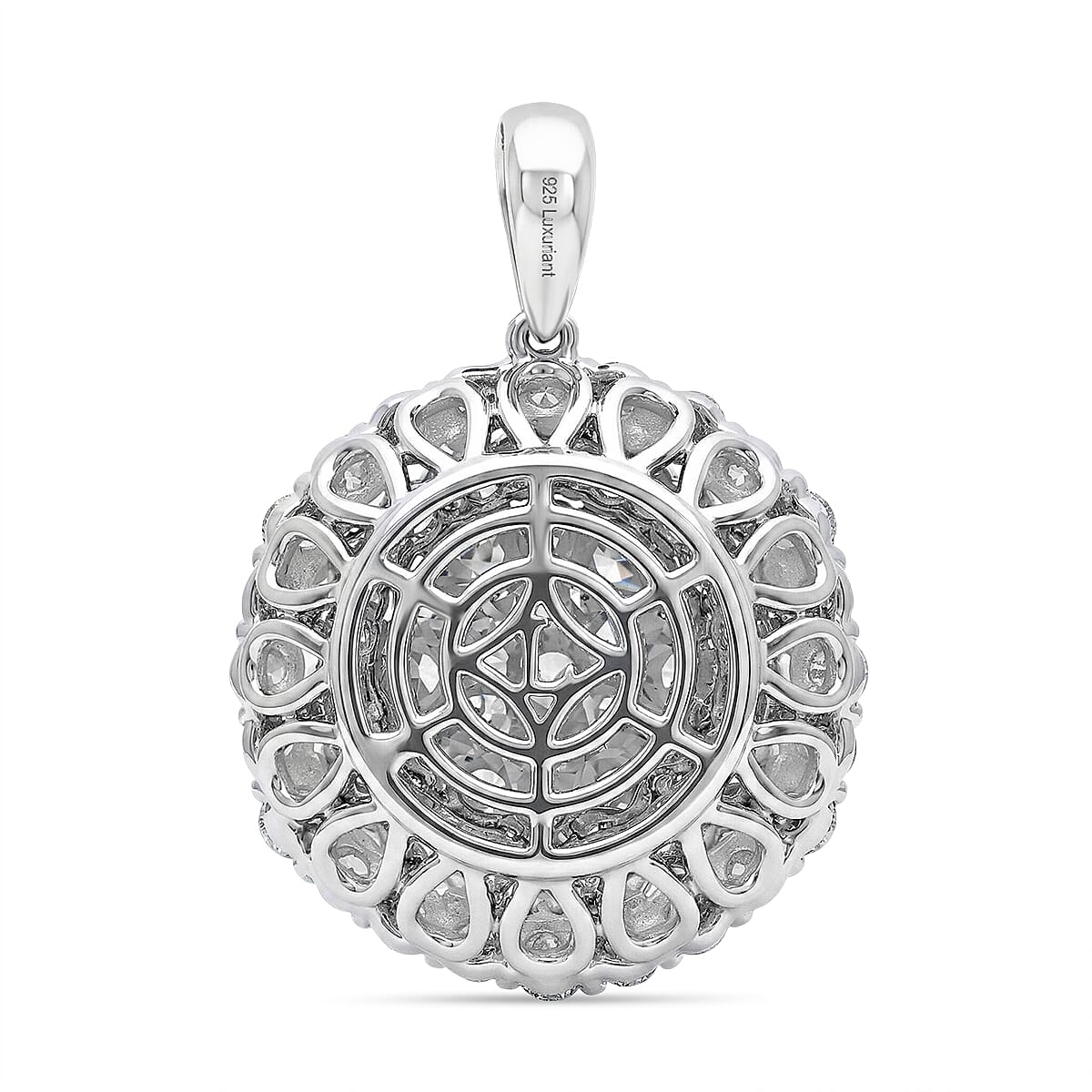 Hollywood Boulevard Collection - Luxuriant Lab Grown Diamond (Si-G-H) Fancy Pendant in Platinum Overlay Sterling Silver 3.000  Ct.