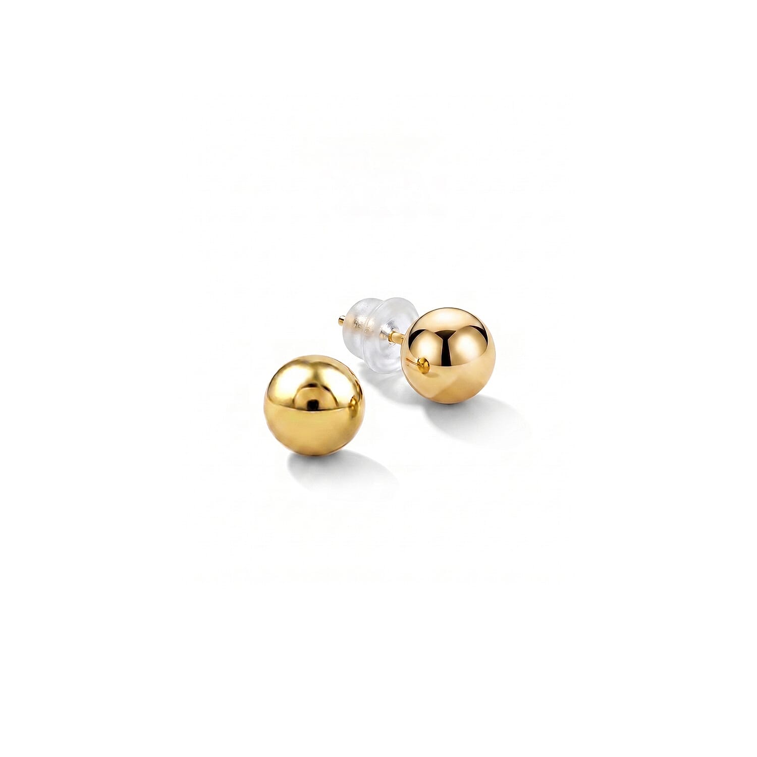 9K Yellow Gold Ball Stud Earrings