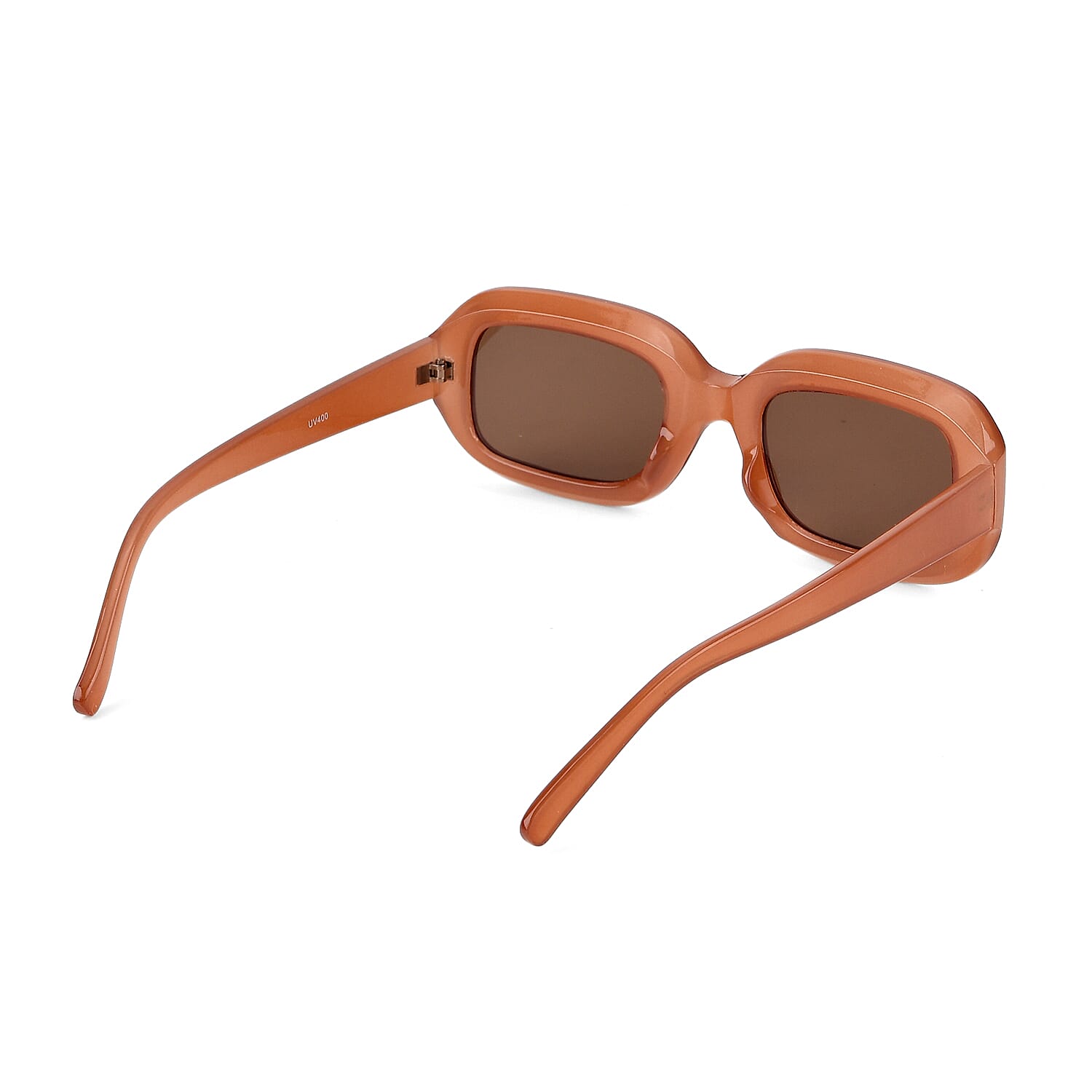 Retro Thick-Frame UV400 Protective Orange Rectangle Sunglasses