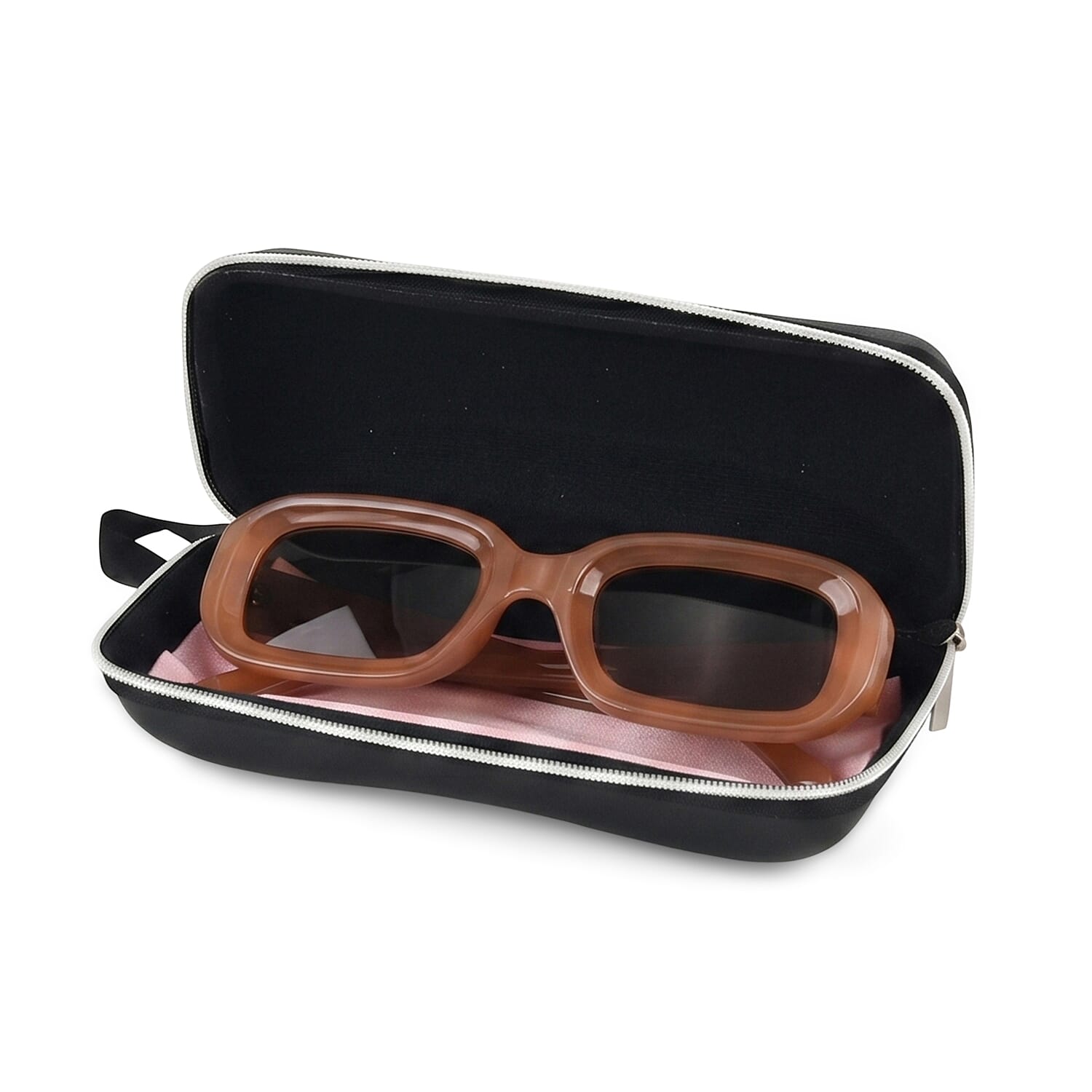 Retro Thick-Frame UV400 Protective Orange Rectangle Sunglasses