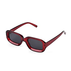 Retro Thick-Frame UV400 Protective Light Cyan Rectangle Sunglasses