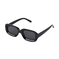 Retro Thick-Frame UV400 Protective Light Cyan Rectangle Sunglasses