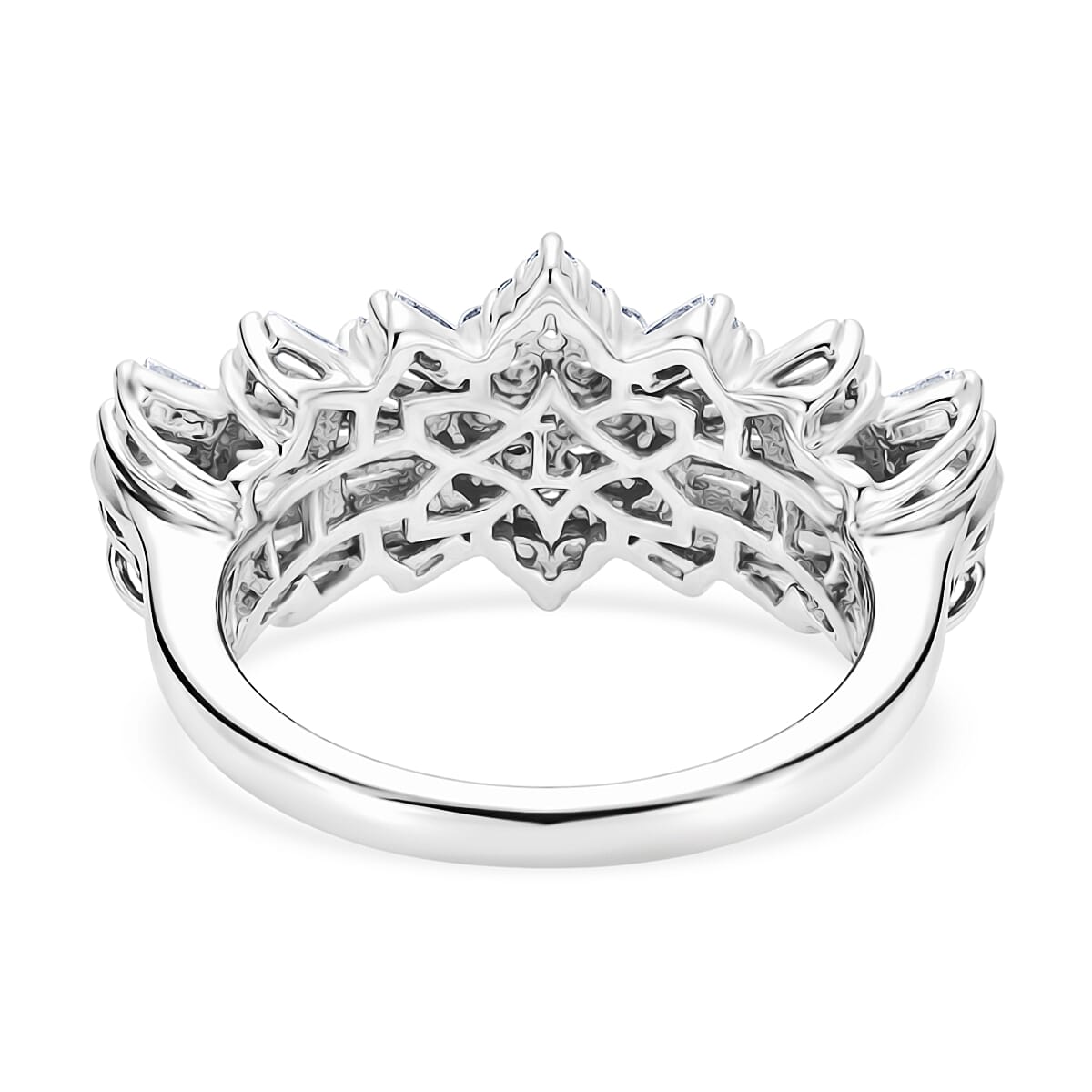 Luxuriant - Lab Grown Diamond (SI) Ballerina Ring in 18K Vermeil Yellow Gold Plated Sterling Silver 2.00 Ct.