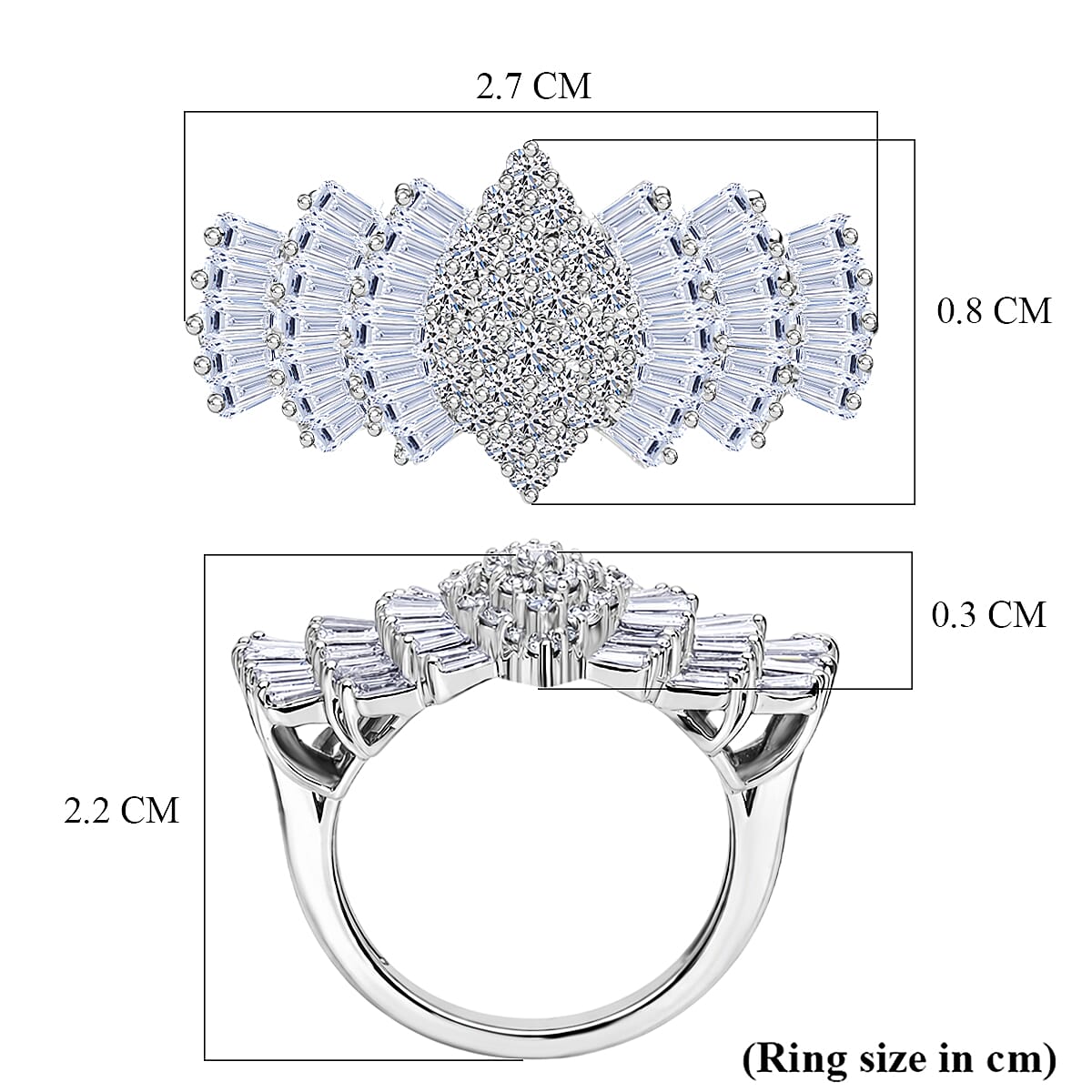 Luxuriant - SI Lab Grown Diamond Ring in 18K Vermeil Yellow Gold Plated Sterling Silver 2.00 Ct.