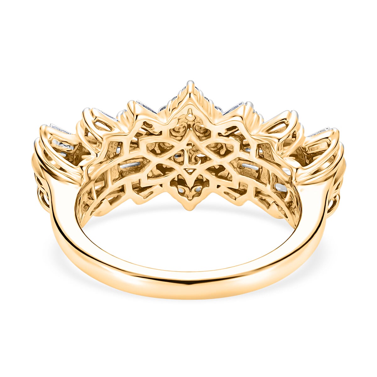 Luxuriant Diamond Lab Grown Diamond (VS-E-F) Boat Ring in Sterling Silver