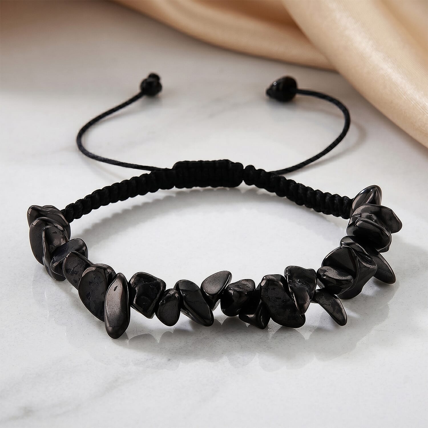 Shungite Adjustable Bracelet (Size - 6 to 9.5) 100.00 Ct.