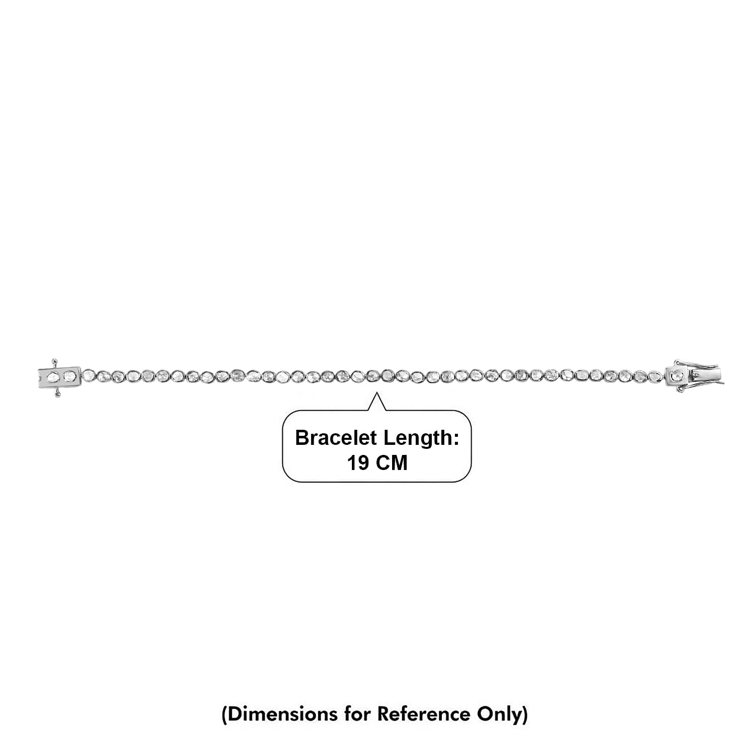 Luxuriant - Lab Grown Diamond Tennis Bracelet (Size - 7.5) with GB Lock Box in Rhodium Overlay Sterling Silver 2.00 Ct, Silver Wt. 10.74 Gms
