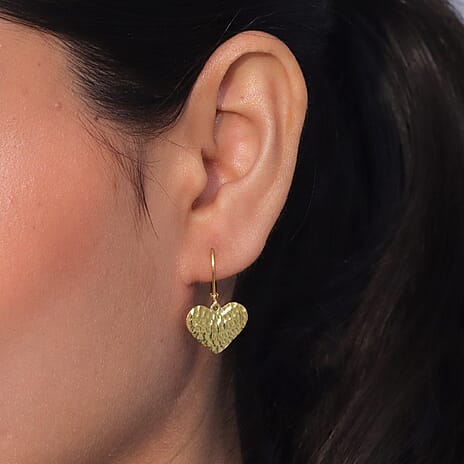 EverTrue Bronzella Collection - Heart Earring with Lever Back in 18K Gold Plating