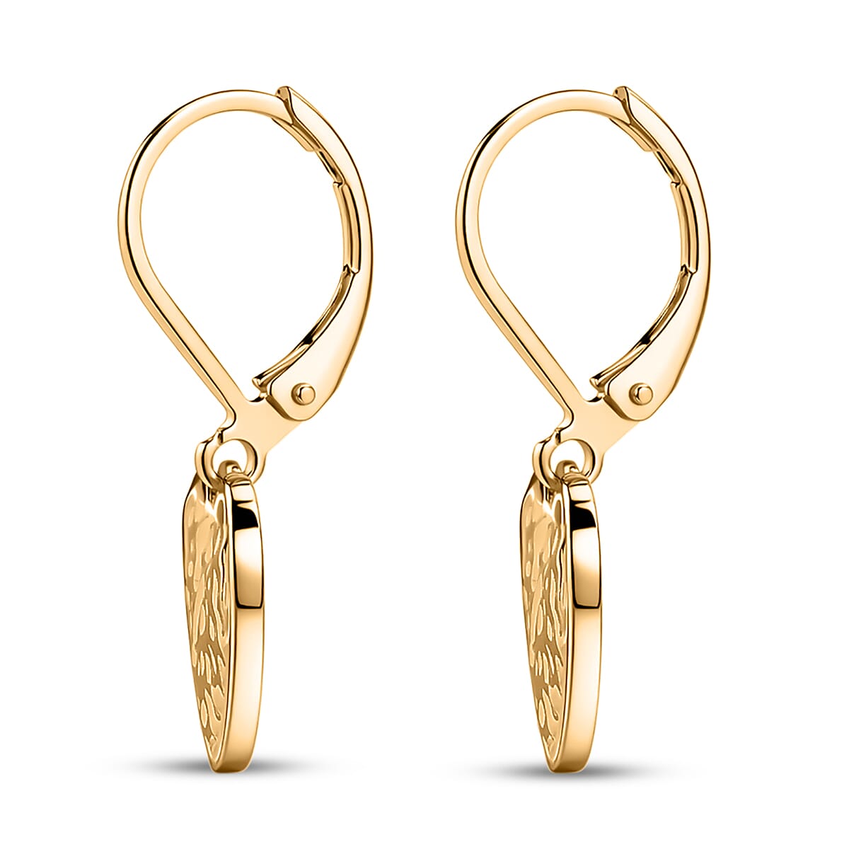 Bronzella Collection - EverTrue Heart Earring with Lever Back in 18K Gold Plating