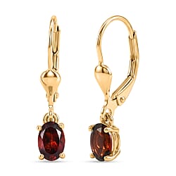 Royal Bali Collection - D'Joy Aquamarine Solitaire Lever Back Earring in 18K Vermeil Yellow Gold Plated Sterling Silver