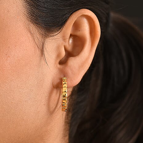 Bronzella Collection - EverTrue Full Hoop Earring with Clasp in 18K Gold Plating