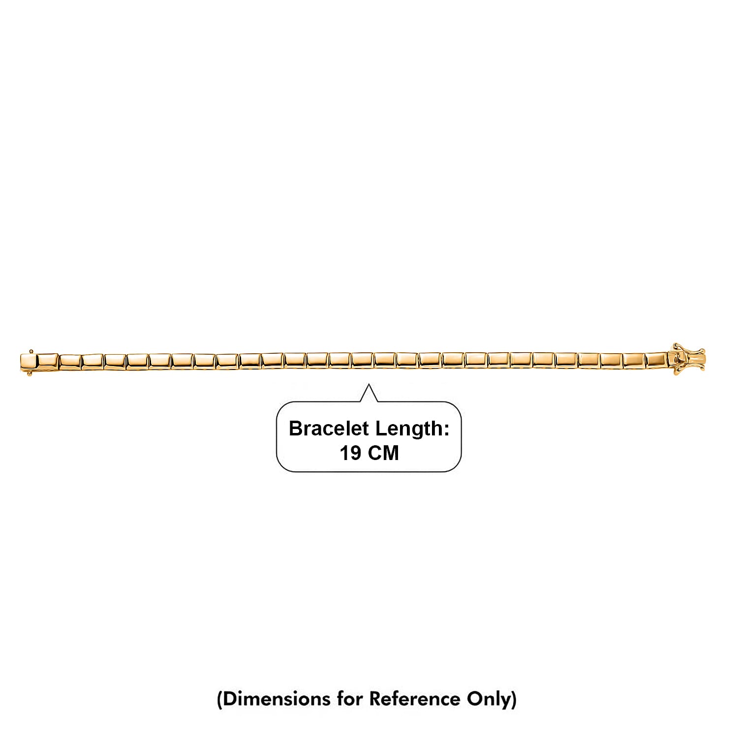 EverTrue Bronzella Collection - Bracelet (Size - 7.5) with GB Lock Box in 18K Gold Plating