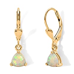 Ethiopian Opal Cluster Earring in 18K YG VermeilSterling Silver  0.836  Ct.