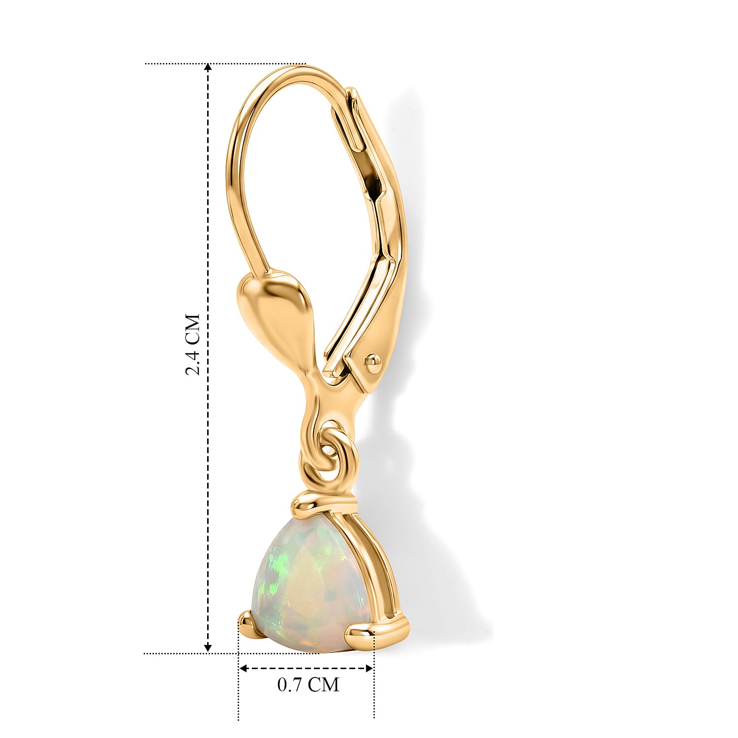 Ethiopian Opal Cluster Earring in 18K YG VermeilSterling Silver  0.836  Ct.