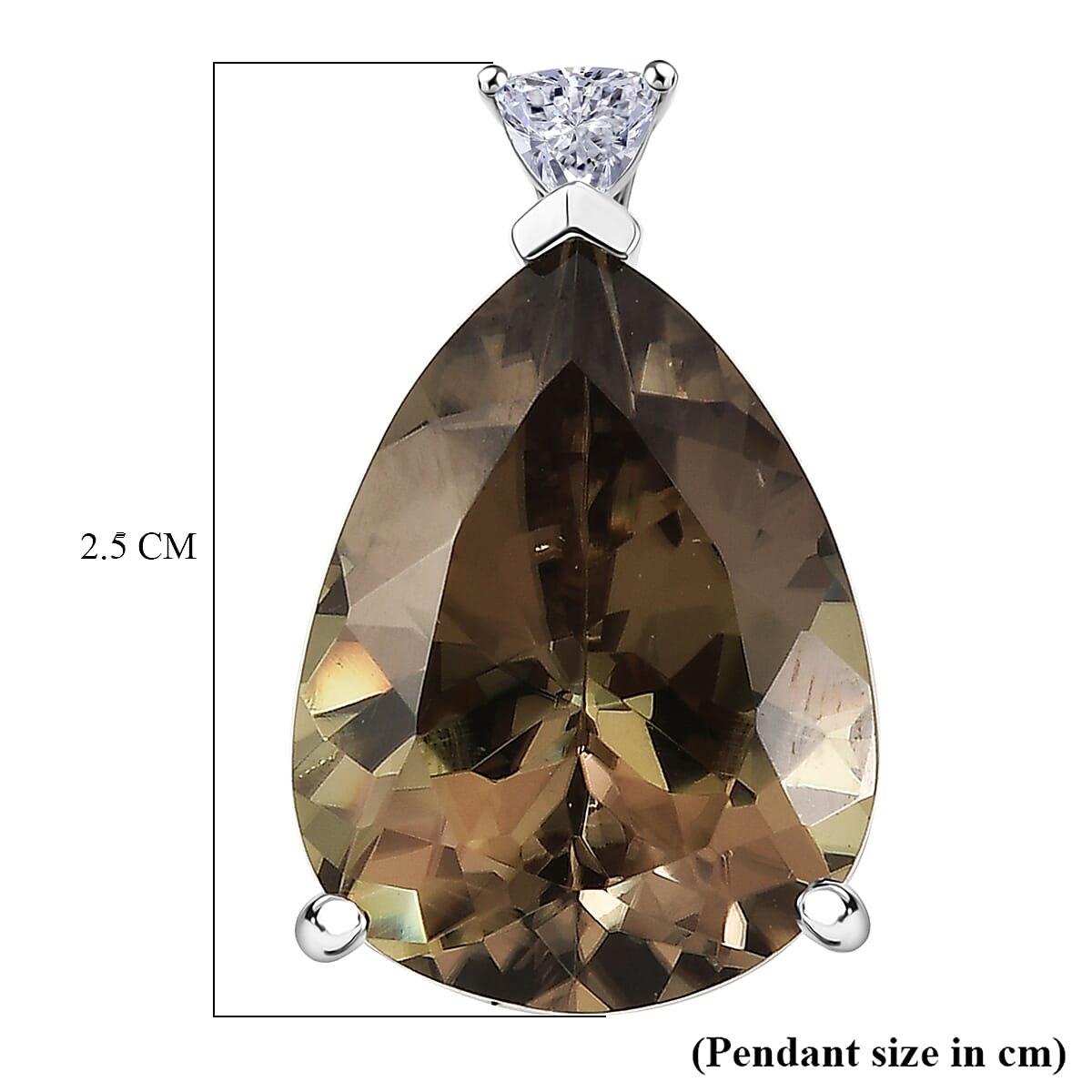 The Heirloom Collection -Rhapsody -950 Platinum AAAA Natural Turkizite and Natural Diamond (VS-E-F) Solitaire Pendant 20.13 Ct