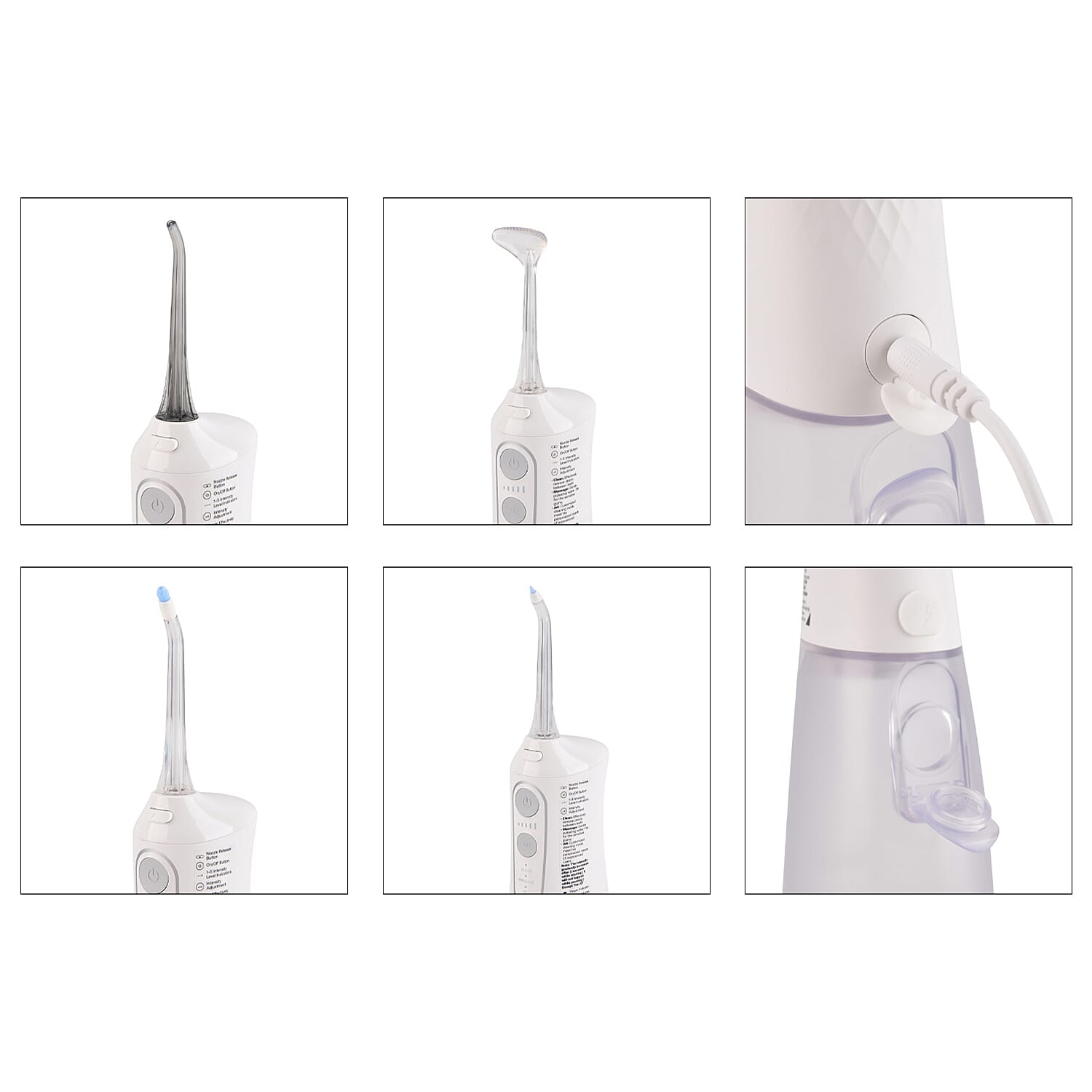 Bitvae C6 Water Flosser - White Cordless Portable Oral Irrigator - Premium 3 Modes 15 Intensity Levels Dental Flosser with 300ML Detachable Tank IPX7 Waterproof