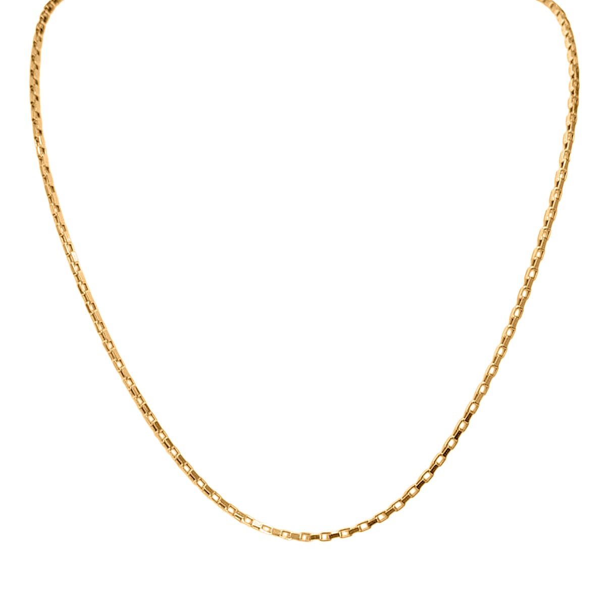 9K Yellow Gold Venziana Box Chain (Size - 20) with Lobster Clasp, Gold Wt. 3.35 Gms