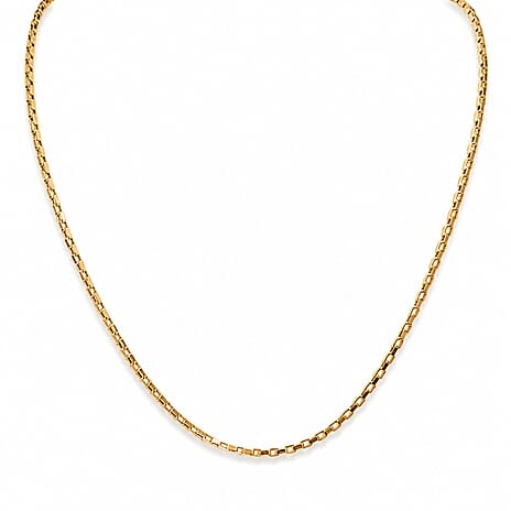 9K Yellow Gold Venziana Box Chain (Size - 18) with Lobster Clasp, Gold Wt. 3.00 Gms