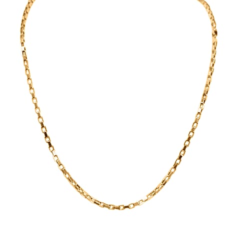 9K Yellow Gold Venziana Box Chain (Size - 16) with Lobster Clasp, Gold Wt. 4.93 Gms