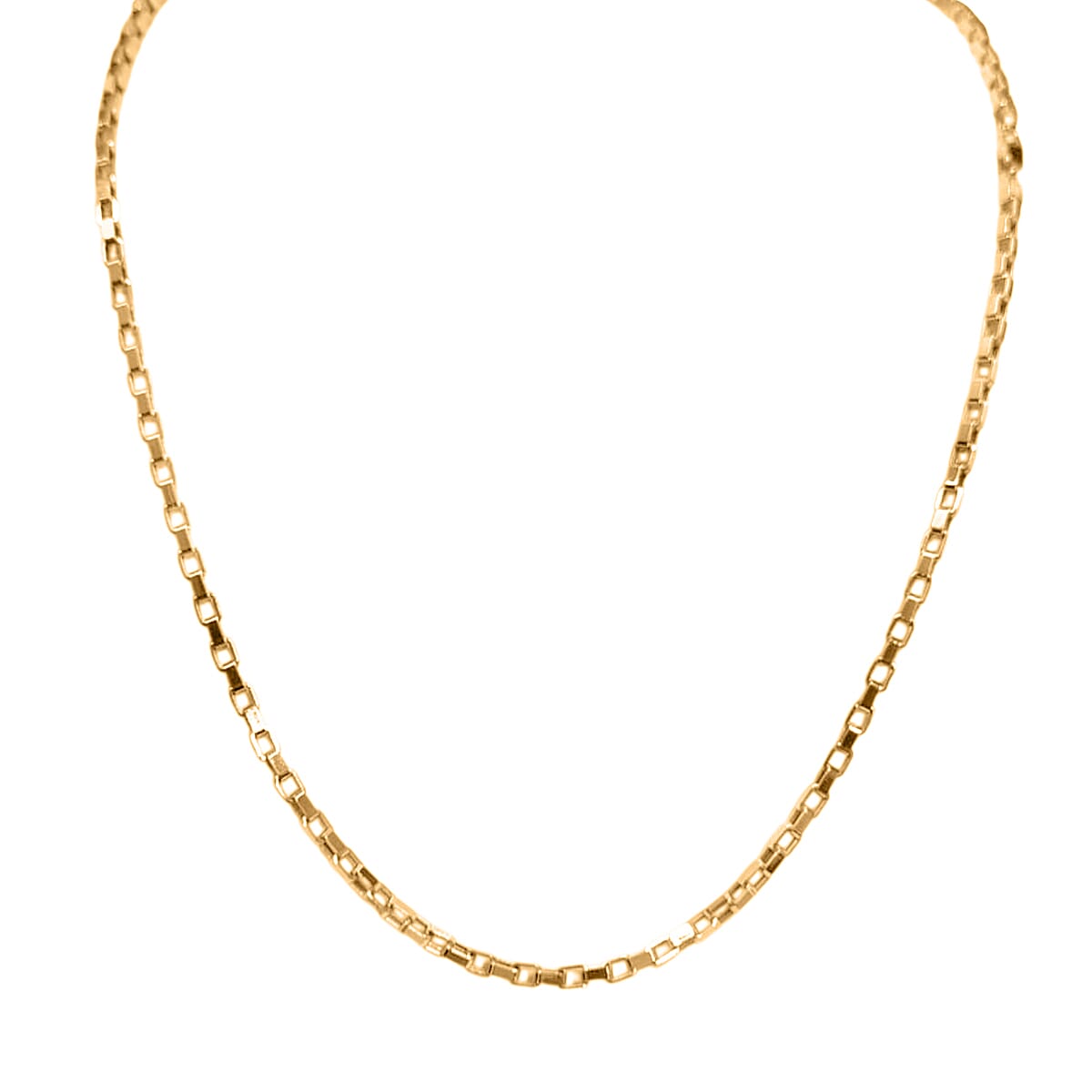 9K Yellow Gold Venziana Box Chain (Size - 22) with Lobster Clasp, Gold Wt. 6.75 Gms