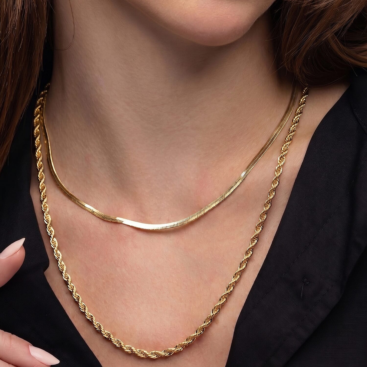 9K Yellow Gold Rope Chain (Size - 16) with Lobster Clasp, Gold Wt. 1.94 Gms