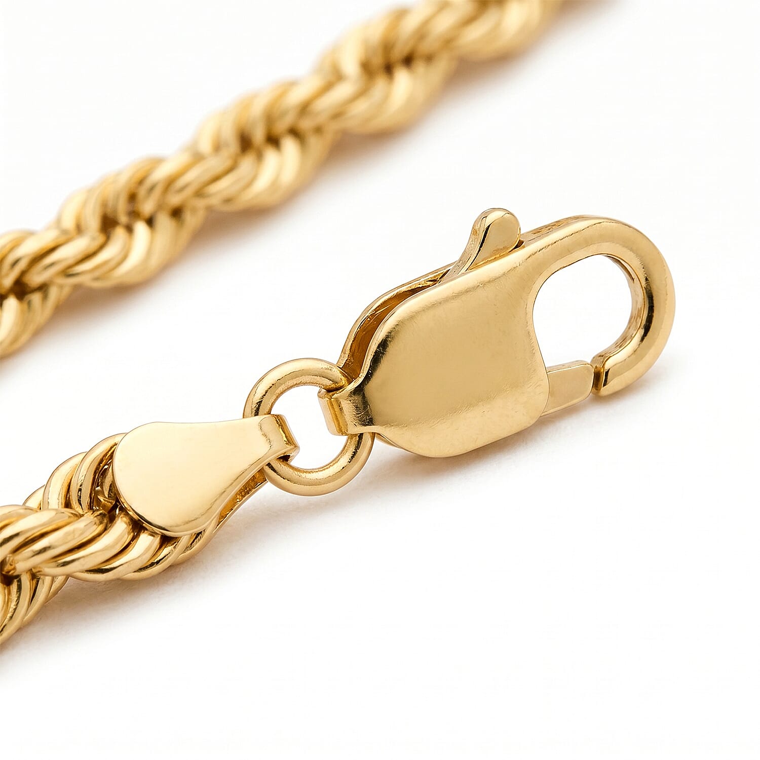 9K Yellow Gold Rope Chain (Size - 16) with Lobster Clasp, Gold Wt. 3.67 Gms
