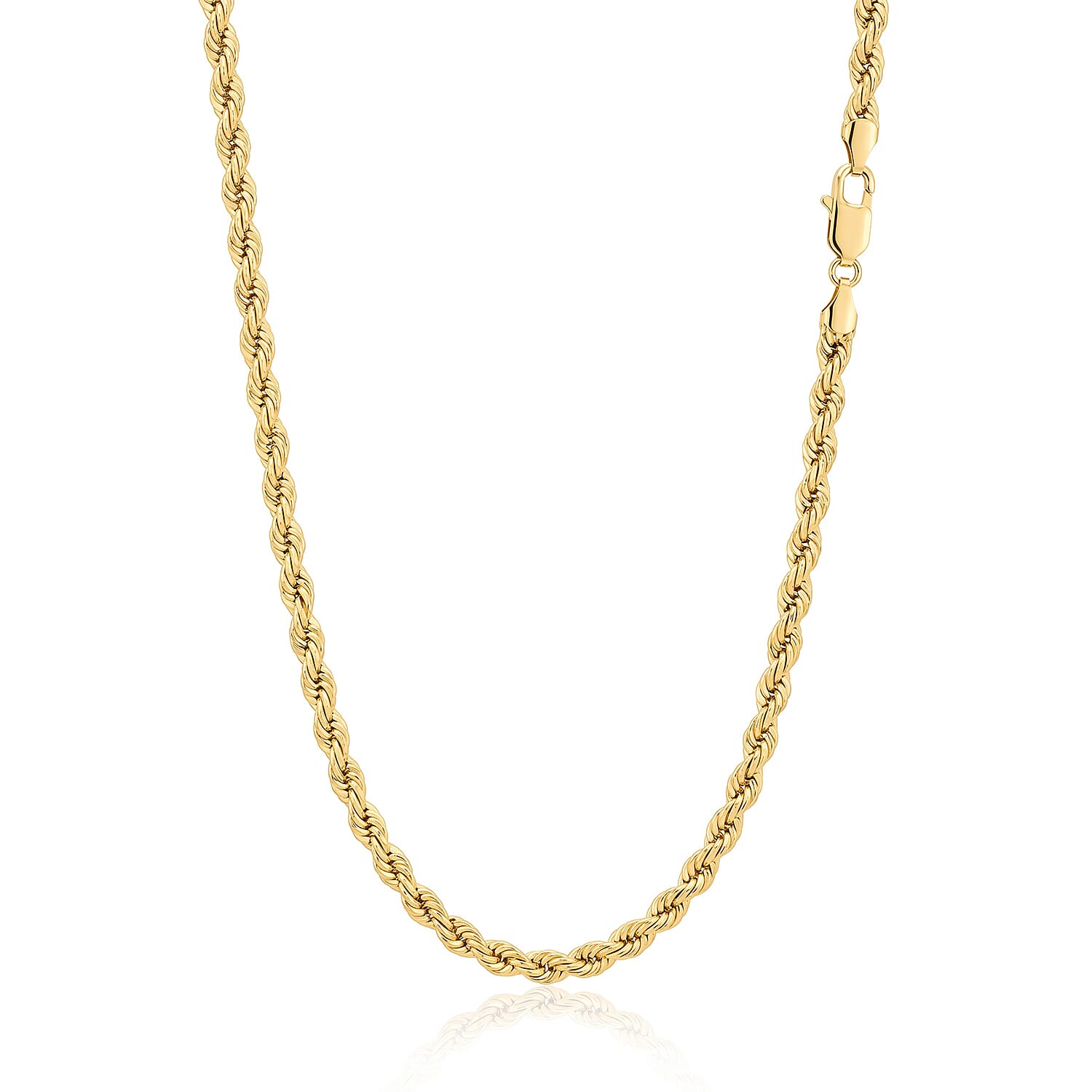 9K Yellow Gold Rope Chain (Size - 16) with Lobster Clasp, Gold Wt.7.10 Gms