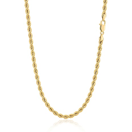 9K Yellow Gold Rope Chain (Size - 16) with Lobster Clasp, Gold Wt.7.10 Gms