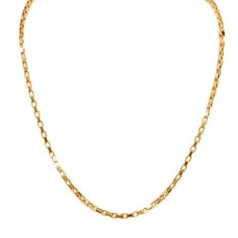 9K Yellow Gold Venziana Box Chain (Size - 20) with Lobster Clasp