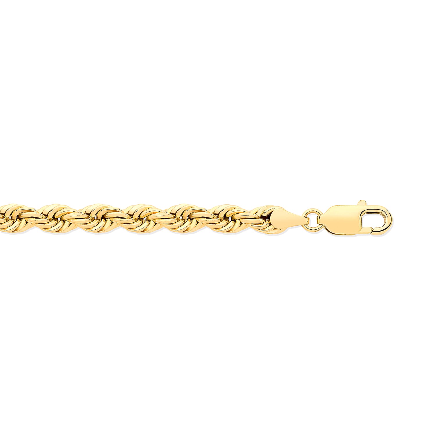 9K Yellow Gold Rope Chain (Size - 20) with Lobster Clasp, Gold Wt. 7.35 Gms