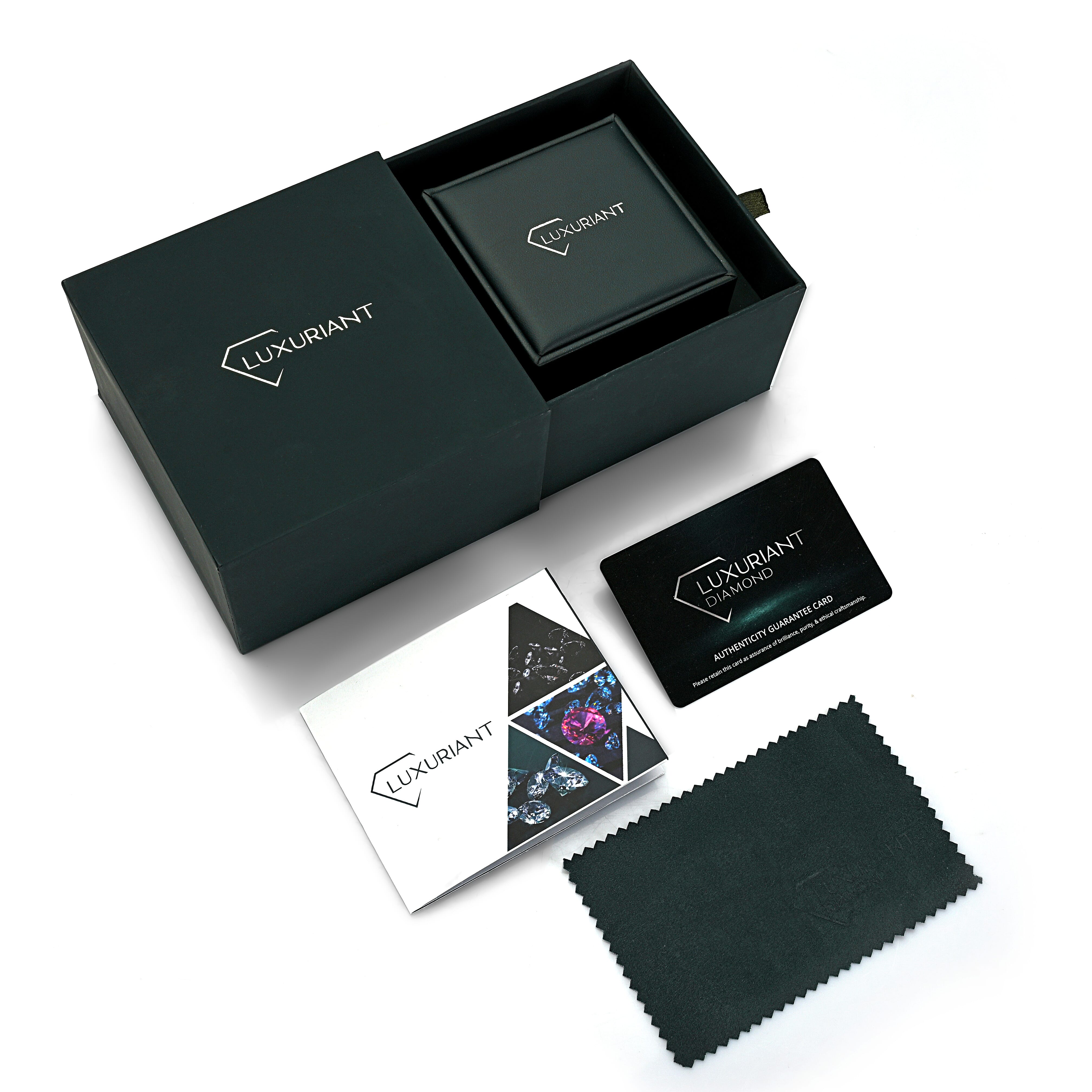 D'Joy -  Crown inspired Moissanite Solitaire Ring in Rhodium Overlay Sterling Silver  3.30 Ct.