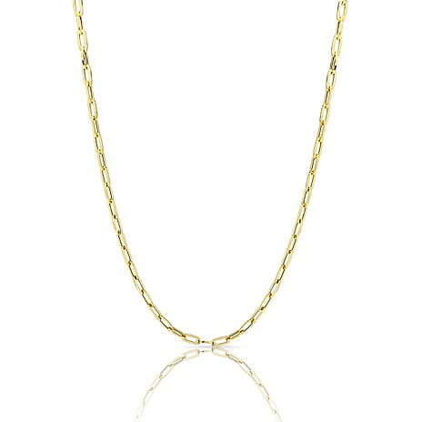 9K Yellow Gold Paperclip Chain (Size - 20) with Lobster Clasp, Gold Wt. 2.24 Gms