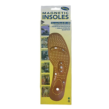 1 Pair Of Magnetic Insoles (41-45) - Brown