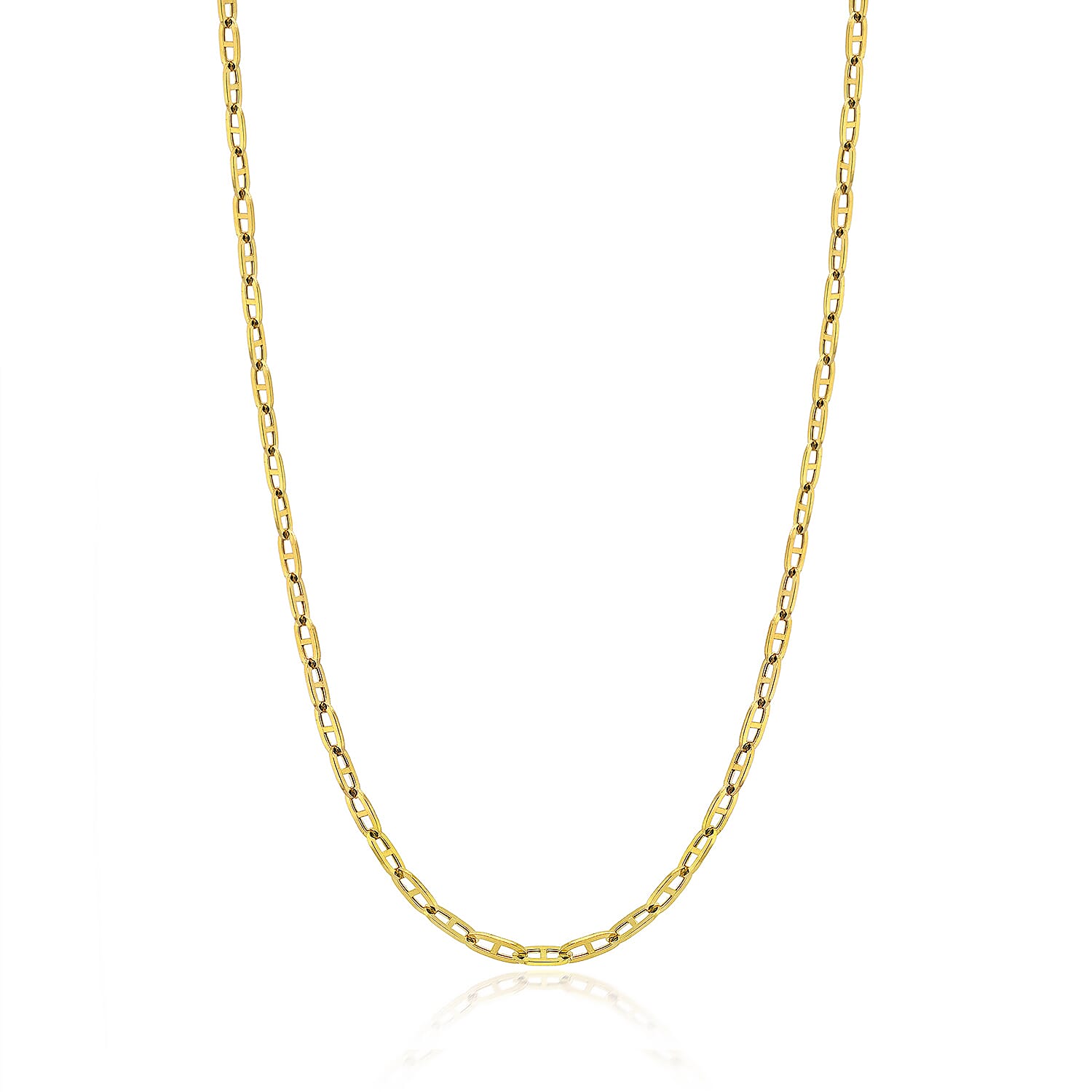 9K Yellow Gold HYBRID Belcher  Necklace (Size - 22) with Lobster Clasp