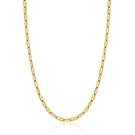 9K Yellow Gold Paperclip Chain (Size - 22) with Lobster Clasp, Gold Wt. 3.90 Gms
