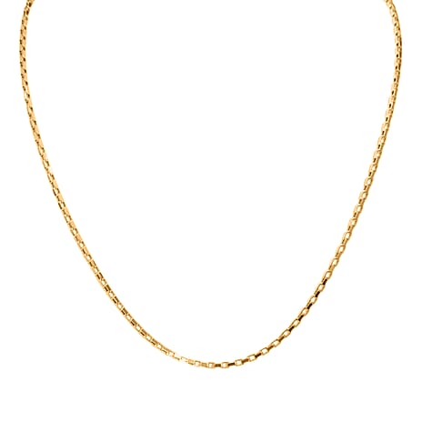 9K Yellow Gold Venziana Box Chain (Size - 24) with Lobster Clasp, Gold Wt. 4.00 Gms