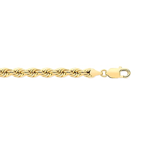 9K Yellow Gold Rope Chain (Size - 24) with Lobster Clasp, Gold Wt. 8.85 Gms