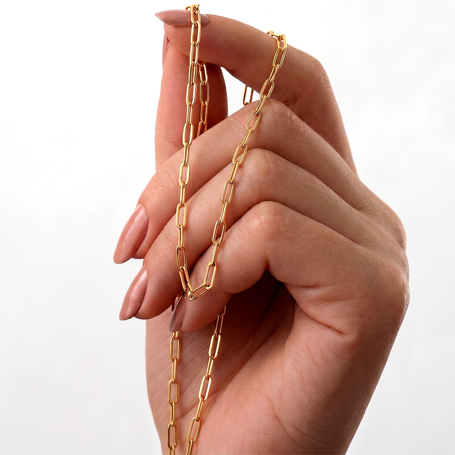 9K Yellow Gold Paperclip Chain (Size - 24) with Lobster Clasp, Gold Wt. 2.62 Gms