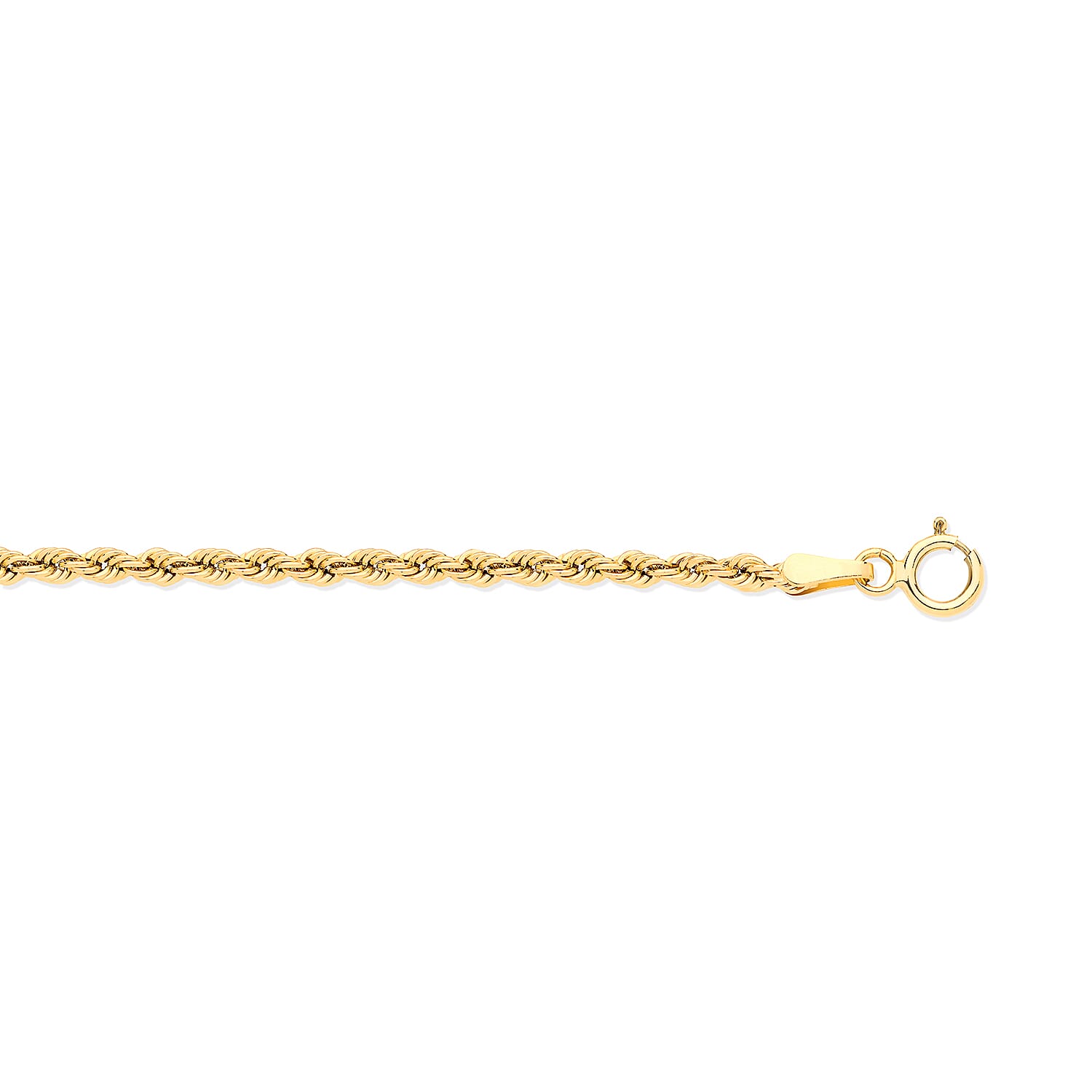 9K Yellow Gold Rope Chain (Size - 30) with Lobster Clasp, Gold Wt. 2.83 Gms