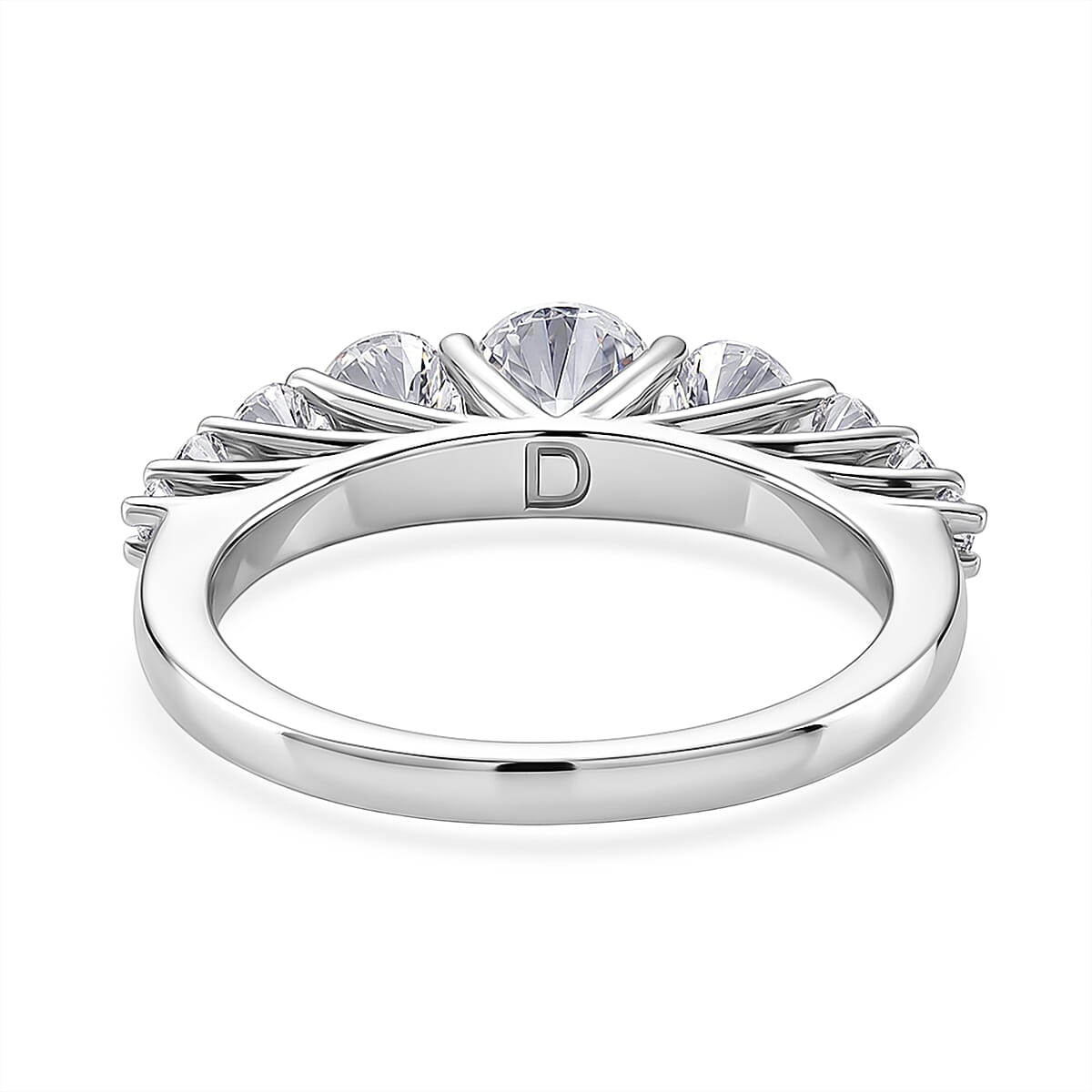 D'Joy - Moissanite Ring in Rhodium Overlay Sterling Silver 1.34 Ct.