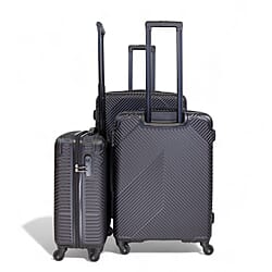 Lightweight Airline Approved Cabin Travel Luggage Suitcase with 360 Degree Wheels - Large 131L Capacity - Silver