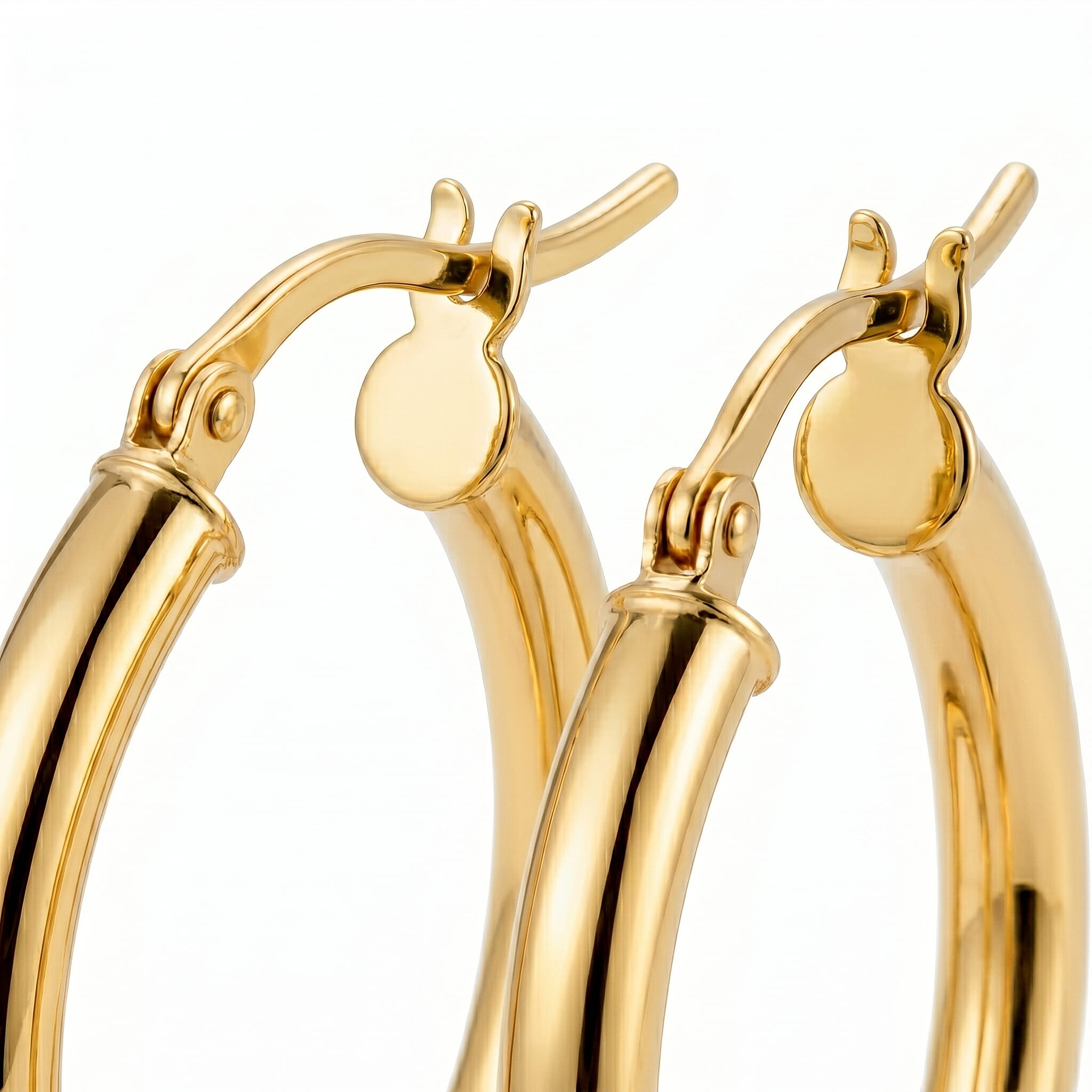 One Time Deal- 9K Yellow Gold Oval Earring with Clasp