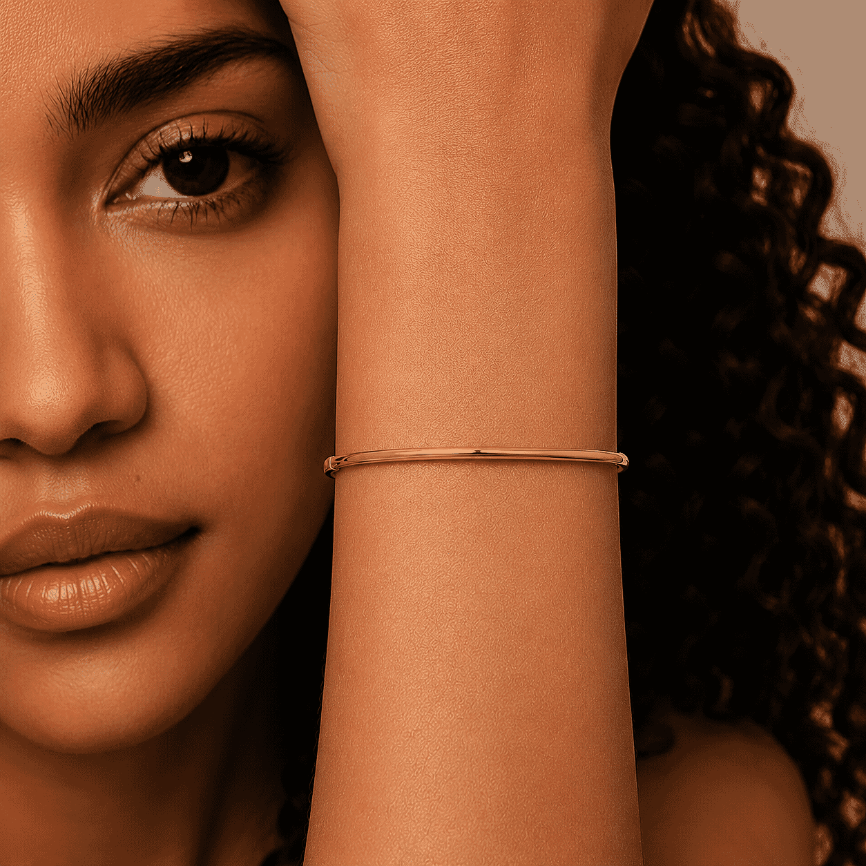 Close Out Deal- 9K Yellow Gold Hindge Bangle(Size-7'').