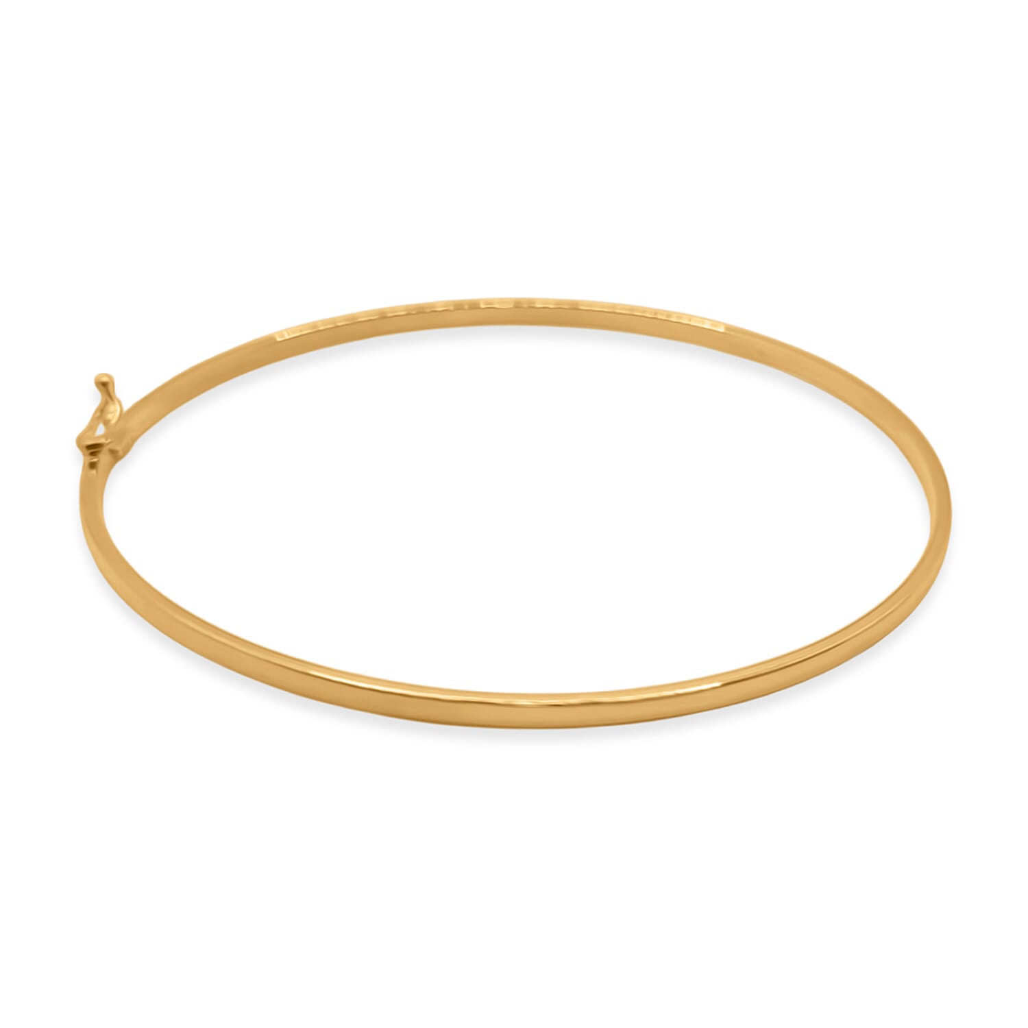 Close Out Deal- 9K Yellow Gold Hindge Bangle(Size-7'').
