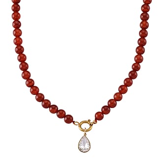 https://tjcuk.sirv.com/Products/85/6/8562312/Red-Agate-White-Cubic-Zirconia-Beads-Necklace-Size-20-with-Clasp-in-Ye_8562312.jpg?w=342&h=342